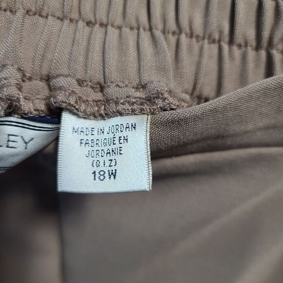 Allison Daley Womens Pants Brown Size 18W Polyester Blend Stretch Pockets - Picture 7 of 11